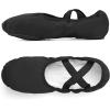 imageStelle Women Ballet Shoes Highly Stretch Canvas Adult Ballet Slippers Split Sole Yoga Dance Shoe for Girls BoysBlack