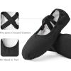 imageStelle Women Ballet Shoes Highly Stretch Canvas Adult Ballet Slippers Split Sole Yoga Dance Shoe for Girls BoysBlack