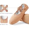 imageStelle Women Ballet Shoes Highly Stretch Canvas Adult Ballet Slippers Split Sole Yoga Dance Shoe for Girls BoysSand