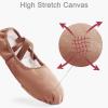 imageStelle Women Ballet Shoes Highly Stretch Canvas Adult Ballet Slippers Split Sole Yoga Dance Shoe for Girls BoysTan