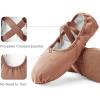 imageStelle Women Ballet Shoes Highly Stretch Canvas Adult Ballet Slippers Split Sole Yoga Dance Shoe for Girls BoysTan