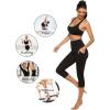 imageStelle Womens Capri Yoga Pants with Pockets Essential High Waisted Legging for WorkoutCotton Like Softnessblack