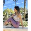 imageStelle Womens Capri Yoga Pants with Pockets Essential High Waisted Legging for WorkoutCotton Like Softnessdusty Lavender