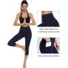 imageStelle Womens Capri Yoga Pants with Pockets Essential High Waisted Legging for WorkoutCotton Like Softnessnavy