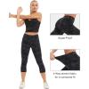 imageStelle Womens Capri Yoga Pants with Pockets Essential High Waisted Legging for WorkoutNylonblackgrey Camo