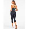 imageStelle Womens Capri Yoga Pants with Pockets Essential High Waisted Legging for WorkoutNyloncloud Dye Blue