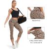 imageStelle Womens Capri Yoga Pants with Pockets Essential High Waisted Legging for WorkoutNylonleopard