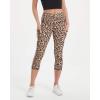 imageStelle Womens Capri Yoga Pants with Pockets Essential High Waisted Legging for WorkoutNylonleopard