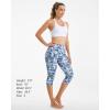imageStelle Womens Capri Yoga Pants with Pockets Essential High Waisted Legging for WorkoutNylontide Dye White