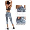 imageStelle Womens Capri Yoga Pants with Pockets Essential High Waisted Legging for WorkoutNylontie Dye Black