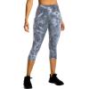imageStelle Womens Capri Yoga Pants with Pockets Essential High Waisted Legging for WorkoutNylontie Dye Black