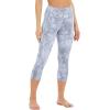imageStelle Womens Capri Yoga Pants with Pockets Essential High Waisted Legging for WorkoutNylontie Dye Grey