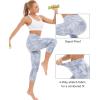 imageStelle Womens Capri Yoga Pants with Pockets Essential High Waisted Legging for WorkoutNylontie Dye Grey