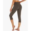 imageStelle Womens Capri Yoga Pants with Pockets Essential High Waisted Legging for WorkoutTea Brown