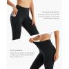 imageStelle Womens Yoga Pants with Pockets High Waisted Capri Leggings Tummy Control Workout Cycling PantsBlack