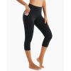 imageStelle Womens Yoga Pants with Pockets High Waisted Capri Leggings Tummy Control Workout Cycling PantsBlack