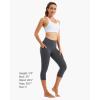 imageStelle Womens Yoga Pants with Pockets High Waisted Capri Leggings Tummy Control Workout Cycling PantsCharcoal