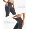 imageStelle Womens Yoga Pants with Pockets High Waisted Capri Leggings Tummy Control Workout Cycling PantsCharcoal