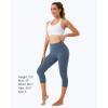 imageStelle Womens Yoga Pants with Pockets High Waisted Capri Leggings Tummy Control Workout Cycling PantsGray Sage