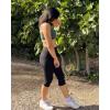 imageStelle Womens Yoga Pants with Pockets High Waisted Capri Leggings Tummy Control Workout Cycling PantsNavy