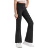 imageStelle Girls Flare Leggings High Waisted Yoga Pants Bootcut Dance Casual Pants Activewear Kids Bell BottomsBlack
