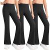 imageStelle Girls Flare Leggings High Waisted Yoga Pants Bootcut Dance Casual Pants Activewear Kids Bell BottomsBlackblackblack