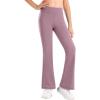 imageStelle Girls Flare Leggings High Waisted Yoga Pants Bootcut Dance Casual Pants Activewear Kids Bell BottomsDusty Lavender
