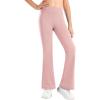 imageStelle Girls Flare Leggings High Waisted Yoga Pants Bootcut Dance Casual Pants Activewear Kids Bell BottomsPink