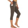 imageStelle Womens Capri Yoga Pants with Pockets Essential High Waisted Legging for WorkoutTea Brown