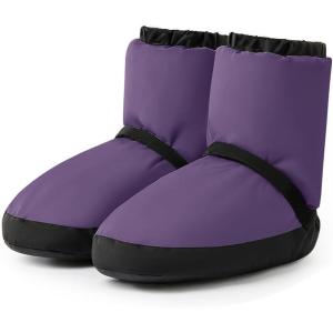 imageStelle Girls Ballet Warm Up Booties Dance Slipper Boots Ballerina Elastic Shoes001purple