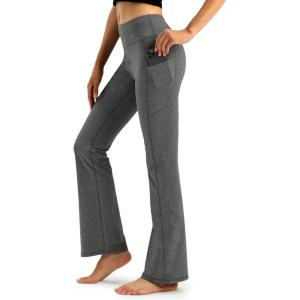 imageStelle Women High Waisted Leggings with Pockets 30quot Tummy Control Workout Running Yoga PantsLight Hemp Grey 30 Regular