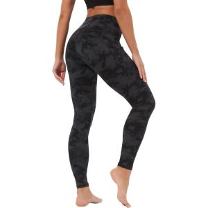imageStelle Womens Capri Yoga Pants with Pockets Essential High Waisted Legging for WorkoutBlackgrey Camo
