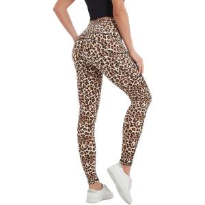 imageStelle Womens Capri Yoga Pants with Pockets Essential High Waisted Legging for WorkoutLeopard