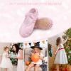 imageStelle Ballet Shoes for Girls Glitter  Metallic Faux Leather Ballet Slippers Dance Shoes for ToddlerLittleBig KidsDusty Pink
