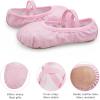 imageStelle Ballet Shoes for Girls Glitter  Metallic Faux Leather Ballet Slippers Dance Shoes for ToddlerLittleBig KidsDusty Pink