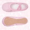 imageStelle Ballet Shoes for Girls Glitter  Metallic Faux Leather Ballet Slippers Dance Shoes for ToddlerLittleBig KidsDusty Pink