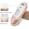 imageStelle Ballet Shoes for Girls Glitter  Metallic Faux Leather Ballet Slippers Dance Shoes for ToddlerLittleBig KidsGold