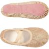 imageStelle Ballet Shoes for Girls Glitter  Metallic Faux Leather Ballet Slippers Dance Shoes for ToddlerLittleBig KidsGold Glitter