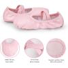 imageStelle Ballet Shoes for Girls Glitter  Metallic Faux Leather Ballet Slippers Dance Shoes for ToddlerLittleBig KidsPink Glitter