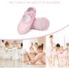 imageStelle Ballet Shoes for Girls Glitter  Metallic Faux Leather Ballet Slippers Dance Shoes for ToddlerLittleBig KidsPink Glitter