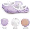 imageStelle Ballet Shoes for Girls Glitter  Metallic Faux Leather Ballet Slippers Dance Shoes for ToddlerLittleBig KidsPurple Glitter