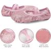 imageStelle Ballet Shoes for Girls Glitter  Metallic Faux Leather Ballet Slippers Dance Shoes for ToddlerLittleBig KidsRose Glitter