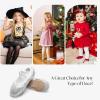 imageStelle Ballet Shoes for Girls Glitter  Metallic Faux Leather Ballet Slippers Dance Shoes for ToddlerLittleBig KidsSilver