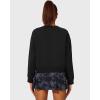imageStelle Women Cropped Sweatshirts Cotton Crewneck Pullover Long Sleeve Crop Tops Sweat Shirts Casual Fall OutfitsBlack