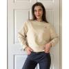 imageStelle Women Cropped Sweatshirts Cotton Crewneck Pullover Long Sleeve Crop Tops Sweat Shirts Casual Fall OutfitsLimestone