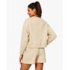 imageStelle Women Cropped Sweatshirts Cotton Crewneck Pullover Long Sleeve Crop Tops Sweat Shirts Casual Fall OutfitsLimestone