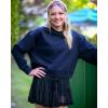 imageStelle Women Cropped Sweatshirts Cotton Crewneck Pullover Long Sleeve Crop Tops Sweat Shirts Casual Fall OutfitsNavy