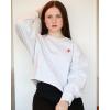 imageStelle Women Cropped Sweatshirts Cotton Crewneck Pullover Long Sleeve Crop Tops Sweat Shirts Casual Fall OutfitsUltra Light Grey