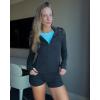 imageStelle Womens Zip Up Jackets Lightweight Athletic Running Jacket Workout Slim Fit Yoga Track Clothes with Thumb HolesBlack