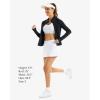 imageStelle Womens Zip Up Jackets Lightweight Athletic Running Jacket Workout Slim Fit Yoga Track Clothes with Thumb HolesBlack